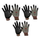 Luva Comfort Grip Gloves 3m 3 Par Borracha De Nitrilo Tam P