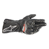 Luva Couro Esportiva Alpinestars Sp8 V3 Preto Cano Longo