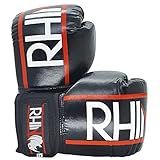 Luva De Boxe Muay Thai Kickboxing Rhino By Spank - Para Iniciantes -16oz- PRETO-
