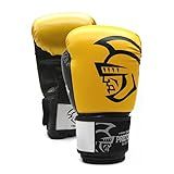 Luva De Boxe Muay Thai Pretorian Elite Training Amarelo 10 Oz