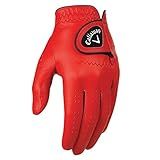 Luva De Couro Callaway OptiColor Masculina Para Golfe- Vermelha- Grande- Mão Esquerda