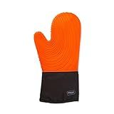 Luva De Forno Térmica De Silicone Alta Temperatura Cozinha Cores Laranja 