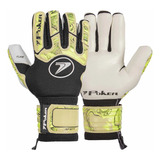 Luva De Goleiro Campo Poker Infinity Preto amarelo Oficial