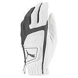 Luva De Golfe Masculina Puma Flexlite Golf 2018 Bright White Quiet Shade Médio Grande Mão Esquerda 