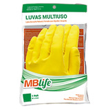 Luva De Látex Amarela Para Limpeza C 12 Par Tamanho Gg