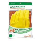 Luva De Látex Amarela Para Limpeza C 12un Par Tamanho M