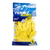 Luva De Latex Silver Amarela M Slim Limpeza Uso Geral