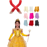 Luva De Lycra Infantil Mitene Fantasia Princesa Div Cores