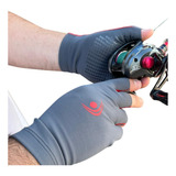 Luva De Pesca Proteção Upf50 Fishing Cinza Clip