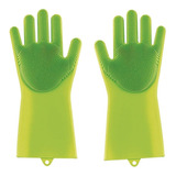 Luva De Silicone Macia Lavar Louça Limpeza Carro Pet Esponja