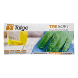 Luva Descartável Tpe Soft Talge C 100un Cor Verde Tamanho M