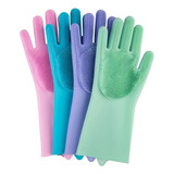 Luva Escova Esponja Magica De Silicone Limpeza Lavar Louça