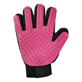 Luva Escova Remove Tira Pelos Pets Cor Rosa