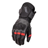 Luva Esportiva X11 Racer 2 Couro Bovino Cano Longo Carbono