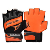 Luva Goleiro Futsal Three Stars Action Laranja preto Pequeno