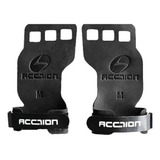 Luva Grip Gym 3 Dedos Em Couro Protetor Mão Acction Brasil Cor Preto Tamanho G