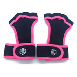 Luva Grip Munhequeira Cross Pull Up Protetor 4 Dedos Nc Cor Preto rosa Tamanho G