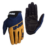 Luva Ims Army Motocross Bike Moto Trilha Mtb Enduro Par Cor Azul dourado Tamanho M