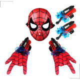 Luva Infantil Homem Aranha Lança Teia Mascara Spider Man