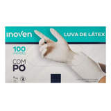 Luva Látex Com Pó Tamanho P Inoven Caixa Com 100 Unidades