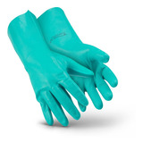 Luva Látex Nitrilica Verde Para Limpeza Pesada Kit 12 Pares