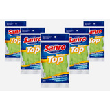 Luva Latéx P Limpeza Sanro Top Antiderrapante Forrada Tamanho M