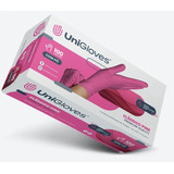Luva Látex Pink Rosa C  Pó Caixa Com 100 Unid Unigloves