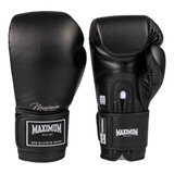 Luva Marca Maximum Muay Thai Boxe Classic White E Black