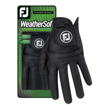 Luva Masculina Weathersof Golf Footjoy Preta Pequena Usada À