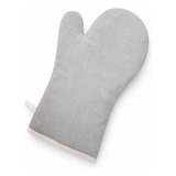 Luva Metalizada Para Cozinha Cano Longo Para Forno 33x15cm Cor Cinza