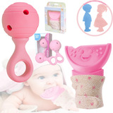 Luva Mordedor Luvinha Silicone Para Bebê Brinde Chocalho