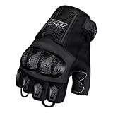 Luva Motociclista X11 Blackout2 Meio Dedo Masculina Feminina  PRETO  MASCULINA GG 