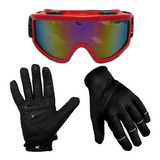 Luva Motocross Trilha Oculos Espelhado Moto