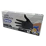 Luva Newflex Preta Tamanho P 100 Unidades Bompack