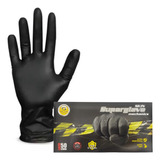 Luva Nitrílica Superglove Preta Mecânico Reforçada 50 Unid