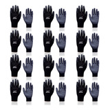 Luva Nylon Pu Multiuso Tatil Black Serviços Gerais C 12pares