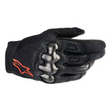 Luva Original Cano Curto Alpinestars Megawatt Preto Vermelho