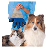 Luva Pet Escova Tira Remove Pelo Cachorro Gato Magnética Top Cor Azul