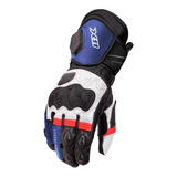 Luva Racer 2 Proteção Couro Motoqueiro Moto X11 Cano Longo