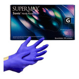 Luva Supermax Nitrilo Azul