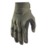 Luva Tática Militar Moto Touch Screen Invictus Bunker Verde