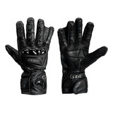 Luva Texx Gp Race Cano Longo Moto Motoqueiro Motociclista Cor Preto Tamanho M