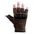 Luva Texx Liberty Harley Custon Couro Bovino Meio Dedo Perfurada De Alta Resistência Cor Marrom Moto Motoqueiro Motociclista De Frio Motoboy Sport Protetor Tamanho L Unissex Urbano