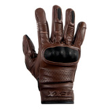 Luva Texx Liberty Harley Custon Couro Bovino Perfurada De Alta Resistência Cor Marrom Moto Motoqueiro Motociclista De Frio Motoboy Sport Protetor Com Touch Tamanho 3xl 4g Unissex Urbano