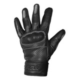 Luva Texx Liberty Harley Custon Couro Bovino Perfurada De Alta Resistência Cor Preta Eva Moto Motoqueiro Motociclista De Frio Motoboy Sport Protetor Com Touch Ajuste Velcro Tamanho M Unissex Urbano