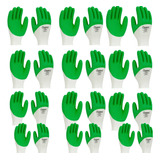 Luva Tricotada Látex Banho Premium 12 Uni Verde G N 9