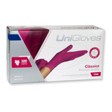 Luva Unigloves Rosa Pink Com Pó Cx C 100