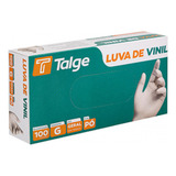 Luva Vinil C pó Tam G 100 Uni Talge