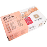 Luva Vinil Sem Pó Descartável 100 Unids