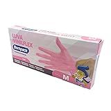 Luva Vinilflex Rosa 100 Unidades